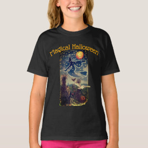 スターリーハロウィーンのナイトウォメンズシャツ Tシャツ