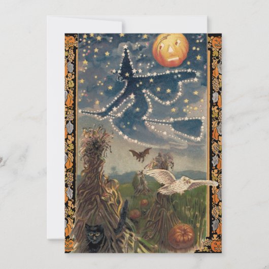 スターリーハロウィーンナイトパーティの招待状 招待状 (正面)