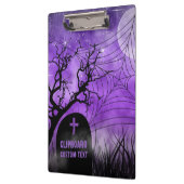 スターリーパープルゴーリッシュゴシックくもの巣フルムーン クリップボード (左)