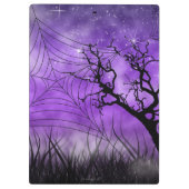 スターリーパープルゴーリッシュゴシックくもの巣フルムーン クリップボード (裏面)