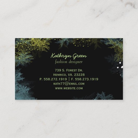 スターリーフォレ葉ストプロフェッショナル 名刺 (裏面)