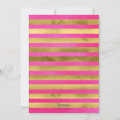 スターリーブルーとピンク女の子の赤ちゃんシャワー 招待状 (裏面)