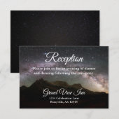 スターリーマウンテンスカイウェディングレセプション エンクロージャーカード (正面/裏面)