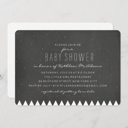 スターリーマウンテンベビーシャワー招待状 招待状 (正面/裏面)