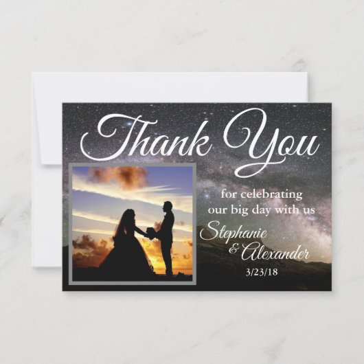 スターリーマウンテン結婚スカイさん サンキューカード (正面)