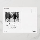 スターリーマジカルハッピーホリデーズタイポグラフィ | 2写真 箔シーズンポストカード (裏面)