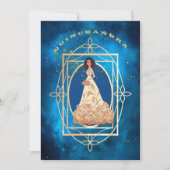 スターリーミッドナイトブルーキンセニェラ招待状 招待状 (正面)