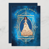 スターリーミッドナイトブルーキンセニェラ招待状 招待状 (正面/裏面)