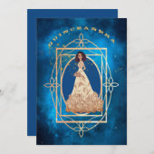 スターリーミッドナイトブルーキンセニェラ 招待状 (正面/裏面)