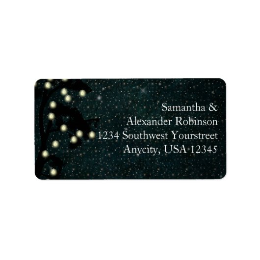 スターリーミッドナイトライトストリングランタン結婚ズ ラベル (正面)