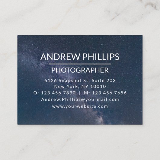 スターリーミルキーウェイシルエットサンライズカスタム 名刺 (裏面)