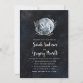 スターリームーンライトナイトモノグラム結婚式招待状 招待状 (正面)