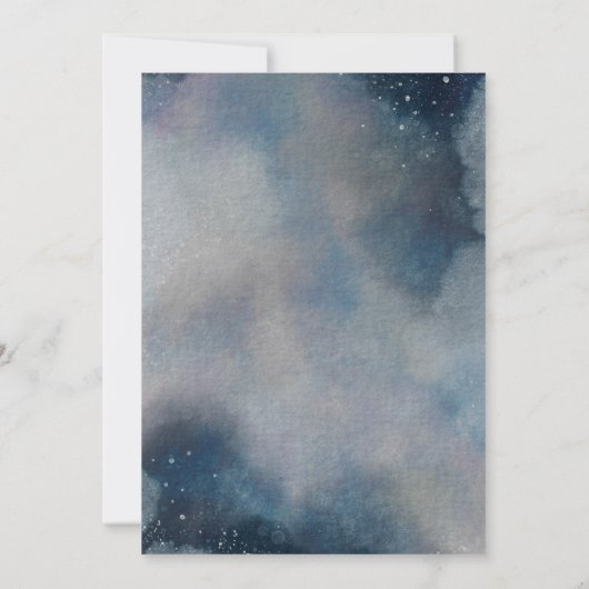 スターリームーンライトナイトモノグラム結婚式招待状 招待状 (裏面)