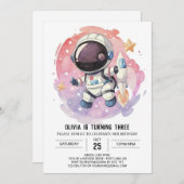 スターリーモダンオデッセイアソット誕生日 招待状 (正面/裏面)