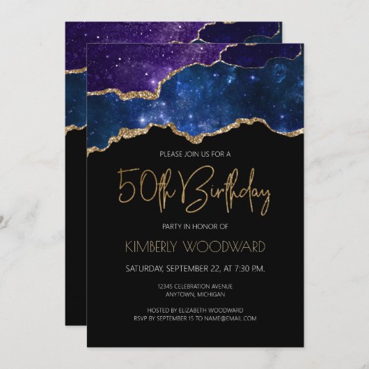 スターリー金ゴールドアゲイト50thバースデーパーティー 招待状 (正面/裏面)