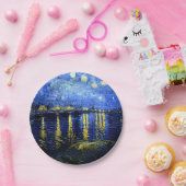 スターリー・ナイト・オーバー・ザ・ローンヴァン・ゴッホ・アート ペーパープレート (パーティー)