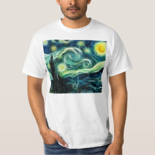 スターリー·ナイト·ヴァン·ゴッホ·フラクタル·アート Tシャツ