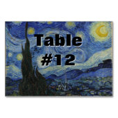 スターリー·ナイト·ヴィンセント·ヴァン·ゴッホ·ペインティング テーブルナンバー (正面)