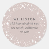 スターリ縁どホリデイ差出人住所 ラウンドシール (正面)