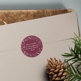 スターリ縁どホリデイ差出人住所 ラウンドシール