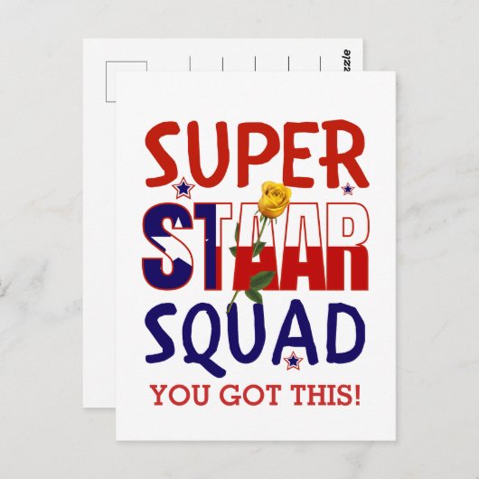 スタールテキサス州試験日先生 やる気を起こさせる ポストカード (正面/裏面)