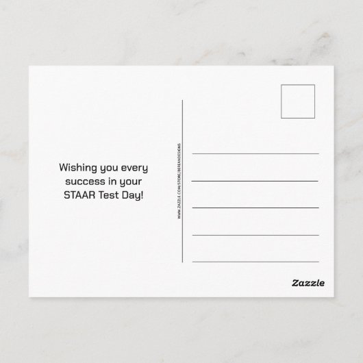 スタールテキサス州試験日先生 やる気を起こさせる ポストカード (裏面)