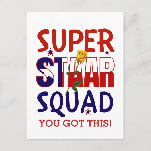 スタールテキサス州試験日先生 やる気を起こさせる ポストカード (正面)