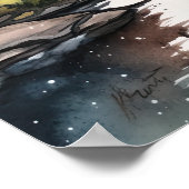 スターレイクウォーターカラーランドスケープアートプリントポスター ポスター (角)