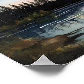 スターレイクランドスケー絵画ズアートプリントポスター ポスター (角)