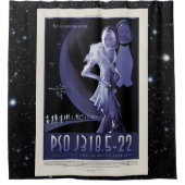 スターレスプラネット休暇の広告宇宙観光 シャワーカーテン (正面)