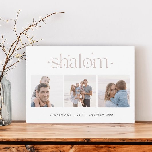 スターレッドつながり | Hanukkahフォトコラージュ シーズンカード