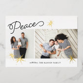 スターレッド平和 | 2枚の写真 箔シーズンカード (正面)