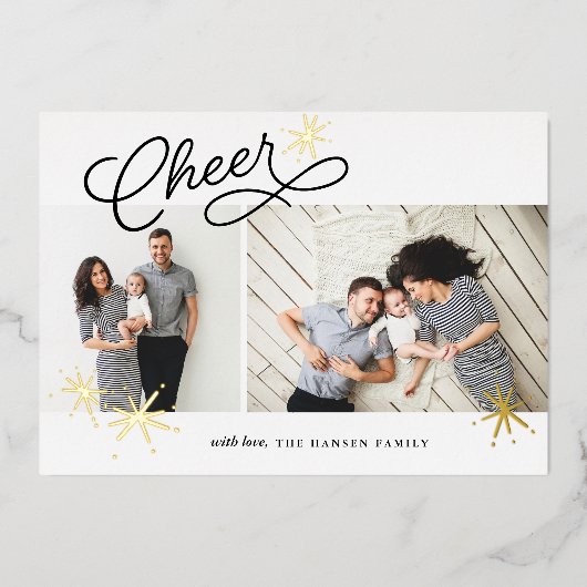 スターレッド応援 | 2枚の写真 箔シーズンカード (正面)