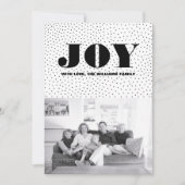 スターレッド・ジョイ・ホリデー・フォト・カード |黒 シーズンカード (正面)