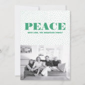 スターレッド・ピース・ホリデー・フォト・カード |緑 シーズンカード (正面)