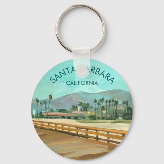 スターンズワーフ – カリフォルニア州サンタバーバラ キーホルダー (正面)