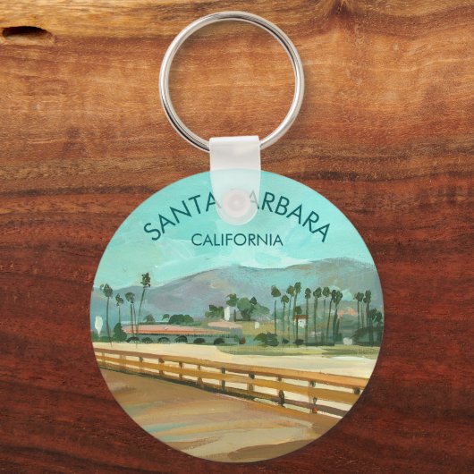 スターンズワーフ – カリフォルニア州サンタバーバラ キーホルダー (正面)