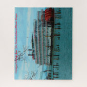 スターン・ホイーラー・オレゴン。クリスマスの挨拶 ジグソーパズル (縦)