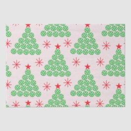 スター付きクリスマスピックルボールツリー柄 薄葉紙