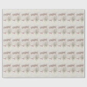 スター付きクリスマス雪だるま ラッピングペーパー (フラット)