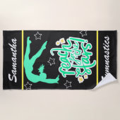 スター体操の転倒にリーチ ビーチタオル (正面)