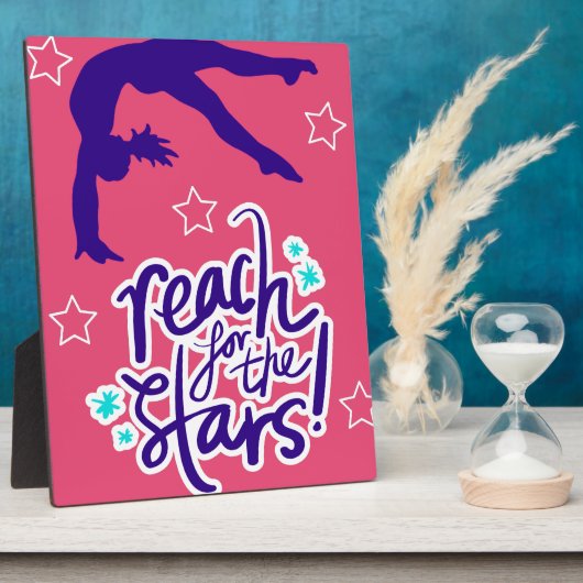 スター体操の転倒にリーチ フォトプラーク (側面)