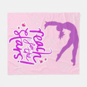 スター体操の転倒にリーチ フリースブランケット (正面(横))