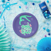 スター体操の転倒にリーチ ペーパープレート (パーティー)