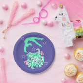 スター体操の転倒にリーチ ペーパープレート (パーティー)