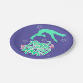 スター体操の転倒にリーチ ペーパープレート (アングル)