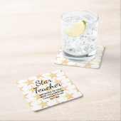 スター先生の感謝はあなたのために スクエアペーパーコースター (インサイチュ)