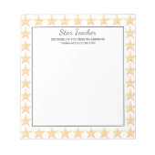 スター先生信じの高評価カスタム ノートパッド (正面)