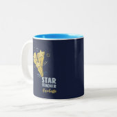スター先生名前をカスタムする ツートーンマグカップ (正面左)