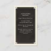 スター公証人タロットライタービジネスカード 名刺 (裏面)